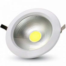 LED fényvető , mélysugárzó , 40 Watt , LUX , 120 lm/W , kerek , természetes fehér