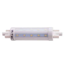 LED lámpa , égő , vonalizzó , R7S , 10 Watt , 118 mm , természetes fehér