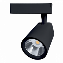 Sínes LED lámpa , track light , 1 fázisú , 2 pólusú , 30 Watt , 36° , meleg fehér , fekete , Elmark