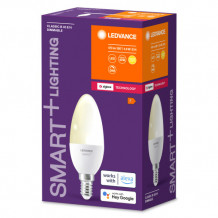 LED lámpa , égő , LEDVANCE Smart+ , E14 , 4.9W , meleg fehér , dimmelhető , Zigbee