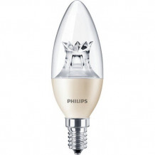 LED lámpa , égő , gyertya , E14 , 4 Watt , 2200-2700K , dimmelhető , Philips DimTone