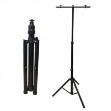 Három lábú állvány LED reflektorhoz , 2 fejes tripod , 157 cm , fekete