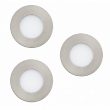 LED panel , süllyesztett , 3 x 2.8W , CCT , dimmelhető , 8.5 cm , kerek , matt nikkel , IP44 , EGLO Connect.Z , Zigbee , FUEVA-Z , 900111