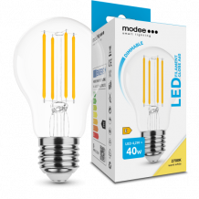 LED lámpa , égő , izzószálas hatás , filament  , E27 foglalat , A60  , 4,2 Watt , meleg fehér , Modee