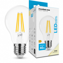 LED lámpa , égő , izzószálas hatás , filament  , E27 foglalat , A60  , 4 Watt , természetes fehér , Modee