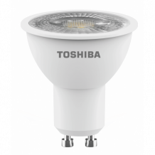 LED lámpa , égő , szpot ,  GU10 foglalat , 7 Watt , 38° , meleg fehér , TOSHIBA , 5 év garancia