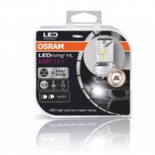 LED lámpa , égő , autó izzó , fényszóró , 2 db-os csomag , H4/H19 , 16.5 Watt , hideg fehér , Plug&Play , OSRAM LEDriving HL Easy