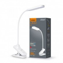 LED lámpatest , asztali , csíptetős , CCT (3000K/4000K/5500K) , dimmelhető , 6W , USB , fehér , VIDEX