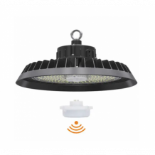 Csarnokvilágító LED lámpatest , UFO , 200 Watt , 150 lm/w , ipari világítás , dimmelhető , természetes fehér , 90° , mozgásérzékelő foglalattal , LEDISSIMO TECHNICAL