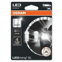 LED lámpa , égő , autó izzó , helyzetjelző , 2 db-os csomag , W5W , 1.12 Watt , hideg fehér , Plug&Play , OSRAM LEDriving , HL Easy