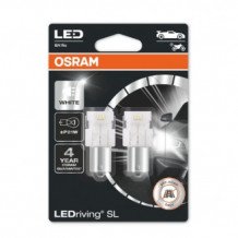 LED lámpa , égő , autó izzó , jelzőlámpa/irányjelző , 2 db-os csomag , P21W , 1.40 Watt , hideg fehér , Plug&Play , OSRAM LEDriving , HL Easy