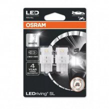 LED lámpa , égő , autó izzó , jelzőlámpa/irányjelző , 2 db-os csomag , W21/5W , 2.7 Watt , hideg fehér , Plug&Play , OSRAM LEDriving , HL Easy