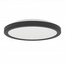 LED lámpa , fali , mennyezeti , 11.2W , kerek , fekete , 21.1 cm , meleg fehér , műanyag , EGLO , ECO RANGE , TESTARA-E , 74092